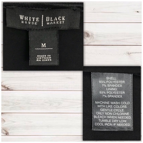 WHBM Black drape neck sleeveless Shell Top Medium - Picture 4 of 4